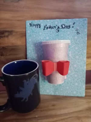 Father's Day Coffee Cup Greeting Card - card an a ceramic coffee cup